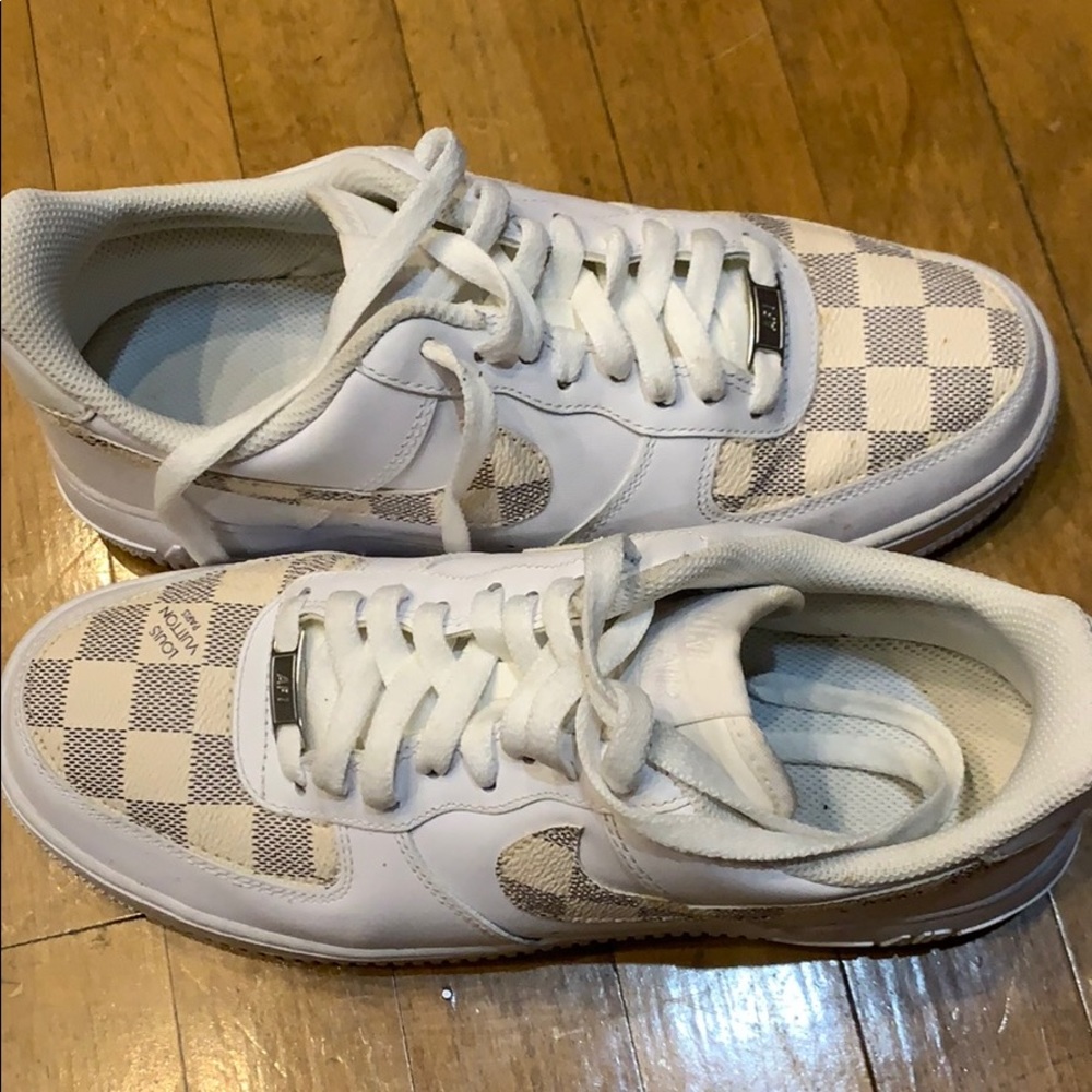 Louis Vuitton print Air Force 1s.